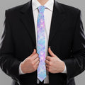 Galaxy Mermaid Scales Pattern Print Necktie