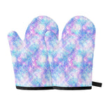 Galaxy Mermaid Scales Pattern Print Oven Mitts