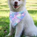 Galaxy Mermaid Scales Pattern Print Over The Collar Dog Bandana