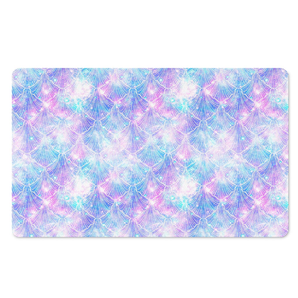 Galaxy Mermaid Scales Pattern Print Polyester Doormat