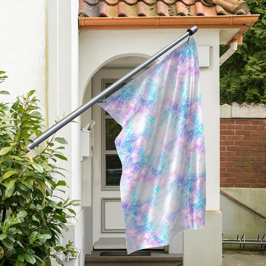 Galaxy Mermaid Scales Pattern Print Polyester Flag