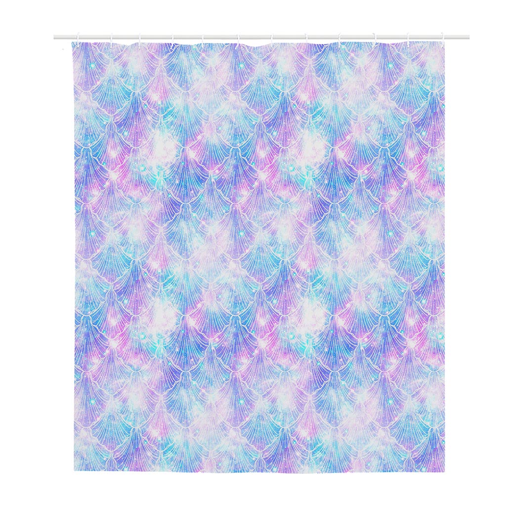 Galaxy Mermaid Scales Pattern Print Polyester Shower Curtain