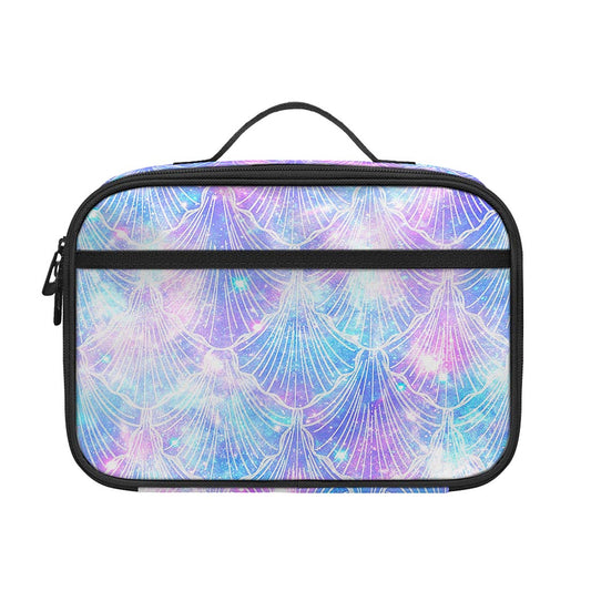 Galaxy Mermaid Scales Pattern Print Portable Lunch Bag