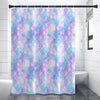 Galaxy Mermaid Scales Pattern Print Premium Shower Curtain