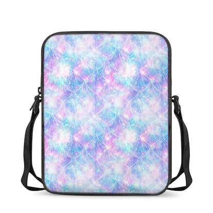 Galaxy Mermaid Scales Pattern Print Rectangular Crossbody Bag