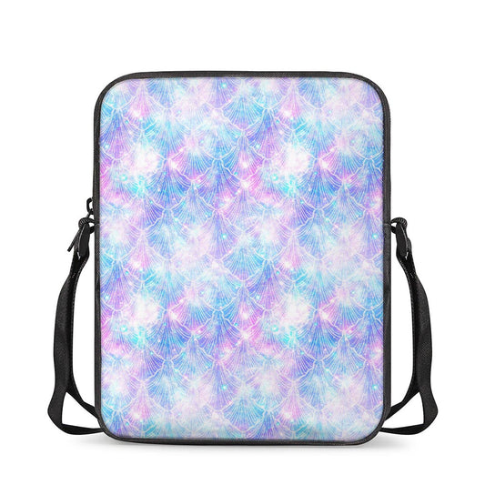 Galaxy Mermaid Scales Pattern Print Rectangular Crossbody Bag