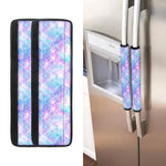 Galaxy Mermaid Scales Pattern Print Refrigerator Handle Covers