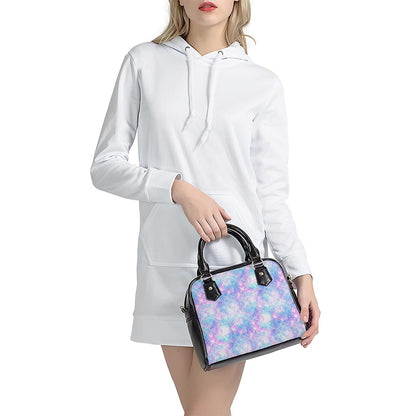 Galaxy Mermaid Scales Pattern Print Shoulder Handbag