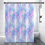 Galaxy Mermaid Scales Pattern Print Shower Curtain