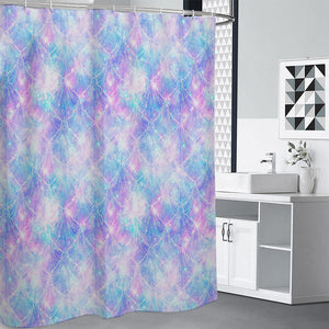 Galaxy Mermaid Scales Pattern Print Shower Curtain