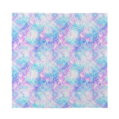 Galaxy Mermaid Scales Pattern Print Silk Bandana