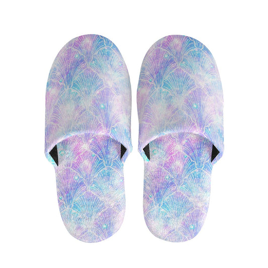 Galaxy Mermaid Scales Pattern Print Slippers