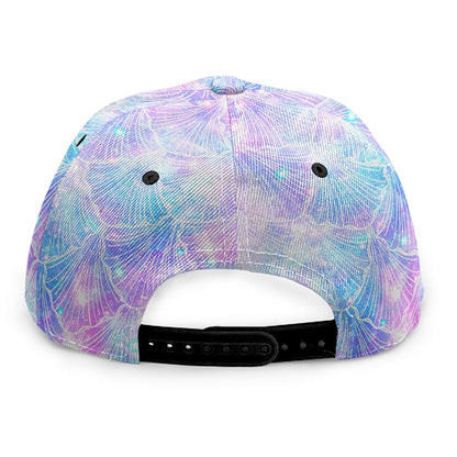 Galaxy Mermaid Scales Pattern Print Snapback Cap