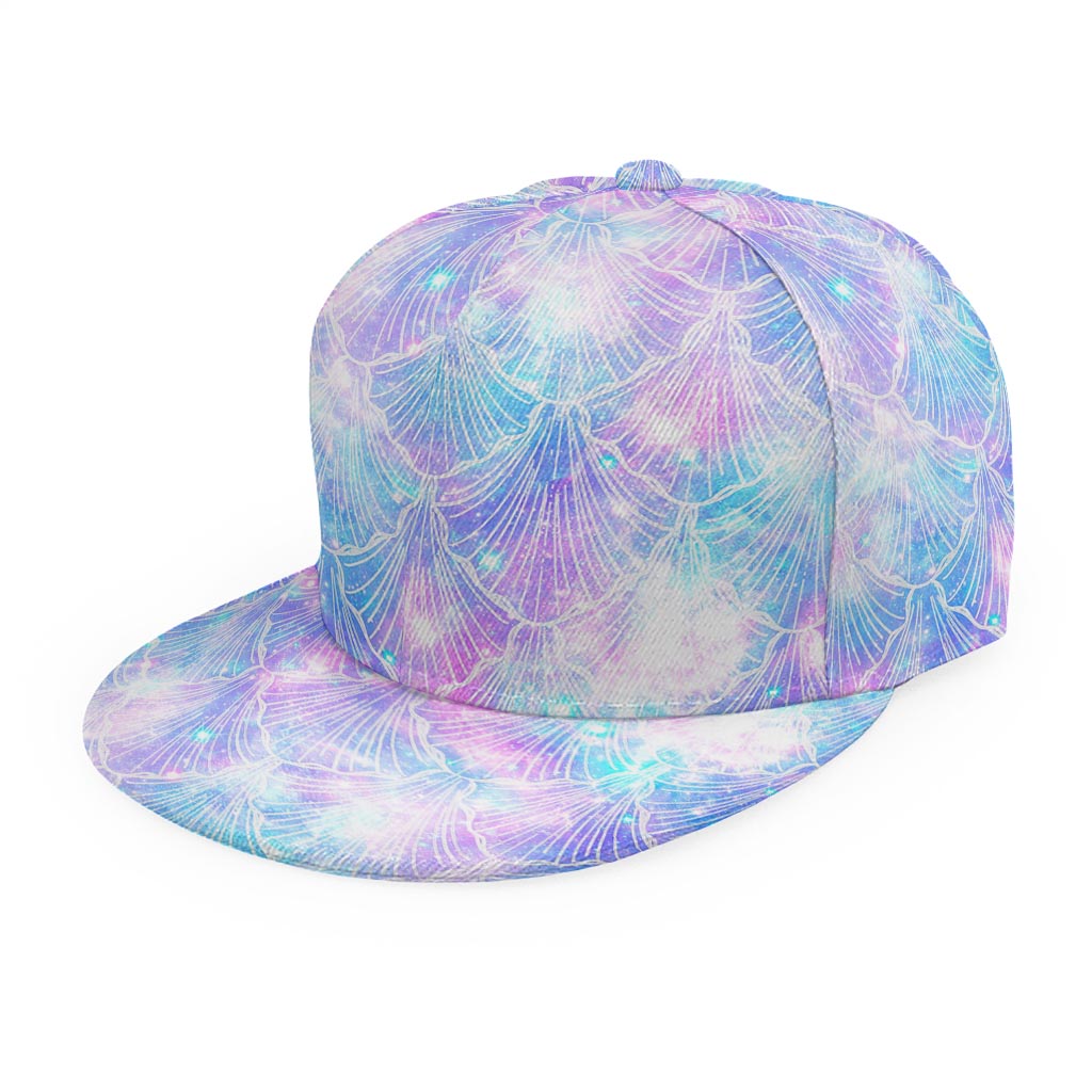 Galaxy Mermaid Scales Pattern Print Snapback Cap