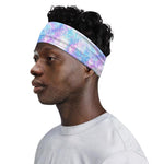 Galaxy Mermaid Scales Pattern Print Sports Headband