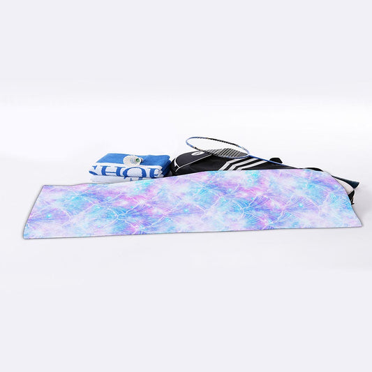 Galaxy Mermaid Scales Pattern Print Sports Towel