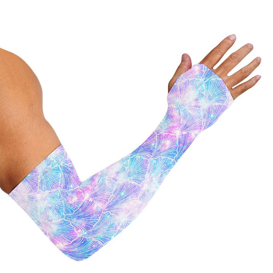 Galaxy Mermaid Scales Pattern Print Sun Protection Arm Sleeves