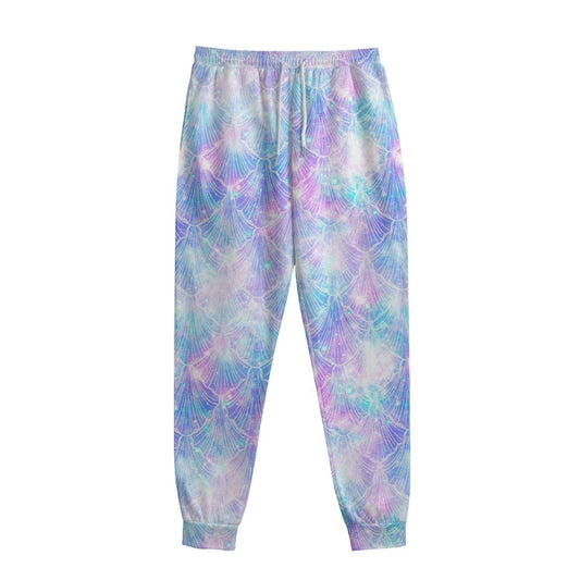 Galaxy Mermaid Scales Pattern Print Sweatpants