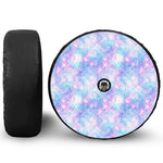 Galaxy Mermaid Scales Pattern Print Tire Cover With Camera Hole