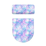 Galaxy Mermaid Scales Pattern Print Toilet Lid And Tank Cover Set