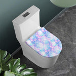Galaxy Mermaid Scales Pattern Print Toilet Lid Cover