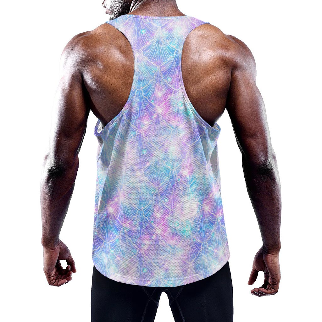 Galaxy Mermaid Scales Pattern Print Training Tank Top