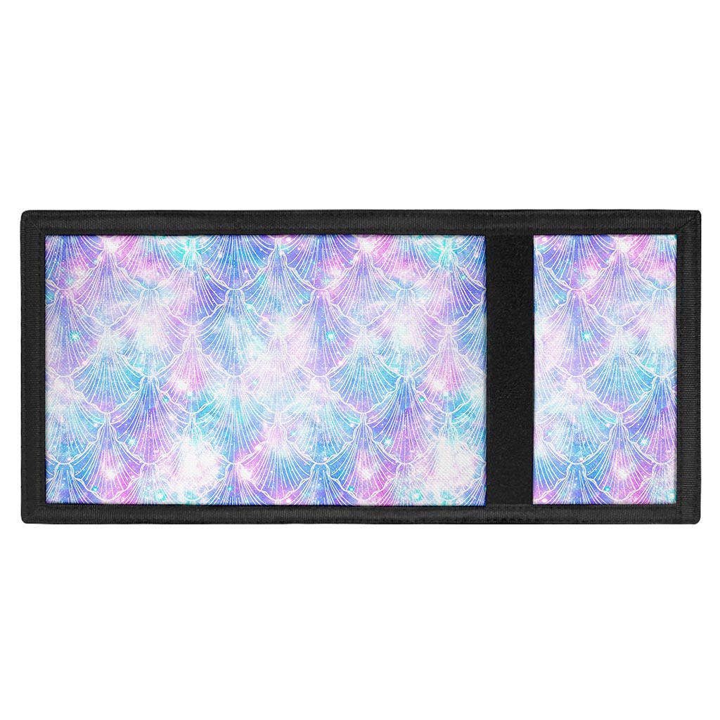 Galaxy Mermaid Scales Pattern Print Trifold Wallet