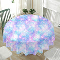 Galaxy Mermaid Scales Pattern Print Waterproof Round Tablecloth