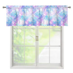 Galaxy Mermaid Scales Pattern Print Window Valance