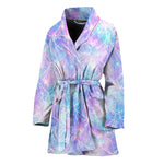 Galaxy Mermaid Scales Pattern Print Women's Bathrobe