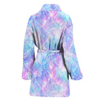 Galaxy Mermaid Scales Pattern Print Women's Bathrobe
