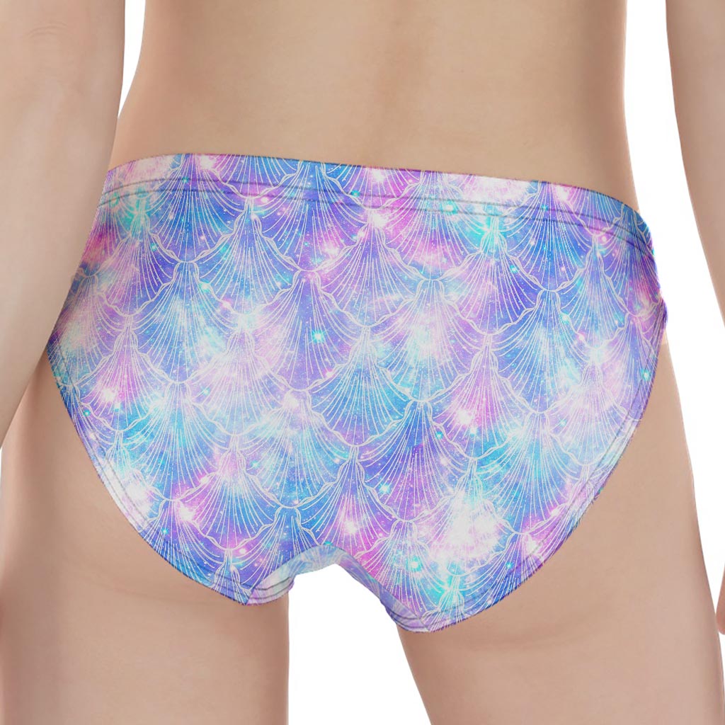 Galaxy Mermaid Scales Pattern Print Women's Panties