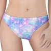 Galaxy Mermaid Scales Pattern Print Women's Thong