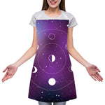 Galaxy Moon Phase Print Adjustable Apron