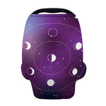 Galaxy Moon Phase Print Baby Seat Cover