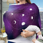 Galaxy Moon Phase Print Baby Seat Cover