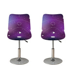 Galaxy Moon Phase Print Bar Stool Covers