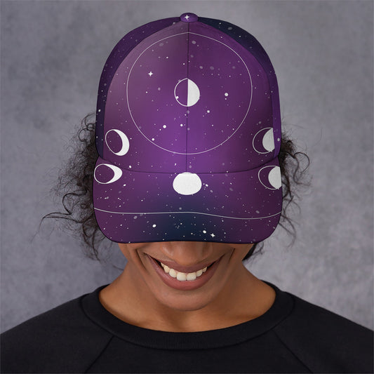 Galaxy Moon Phase Print Baseball Cap