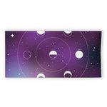 Galaxy Moon Phase Print Beach Towel