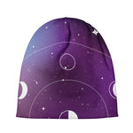 Galaxy Moon Phase Print Beanie