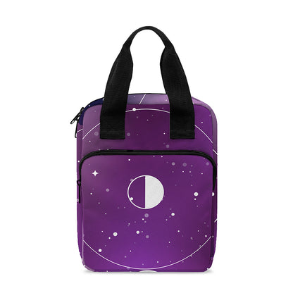 Galaxy Moon Phase Print Bible Tote Bag