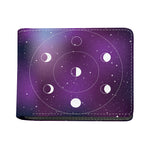 Galaxy Moon Phase Print Bifold Wallet