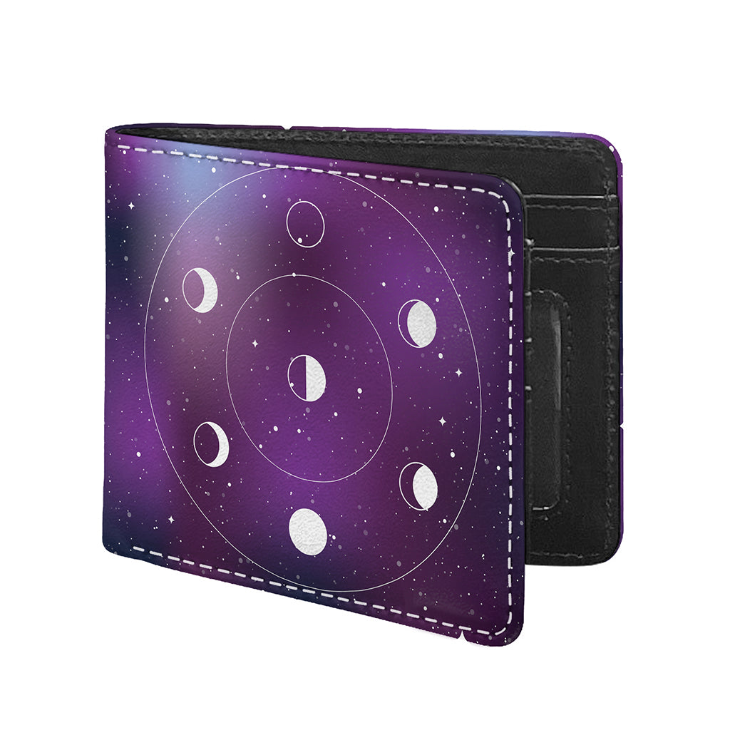 Galaxy Moon Phase Print Bifold Wallet