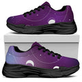 Galaxy Moon Phase Print Black Chunky Shoes