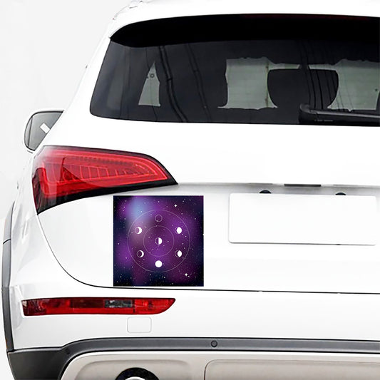 Galaxy Moon Phase Print Car Sticker