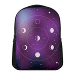 Galaxy Moon Phase Print Casual Backpack
