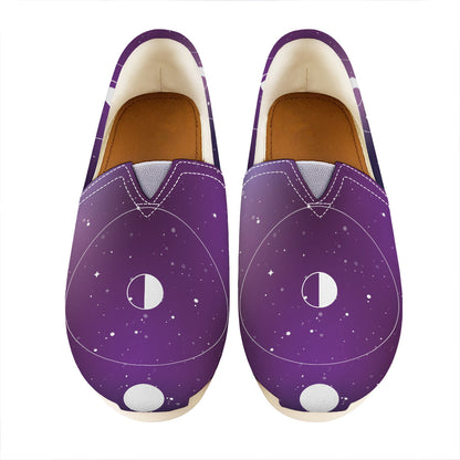 Galaxy Moon Phase Print Casual Shoes