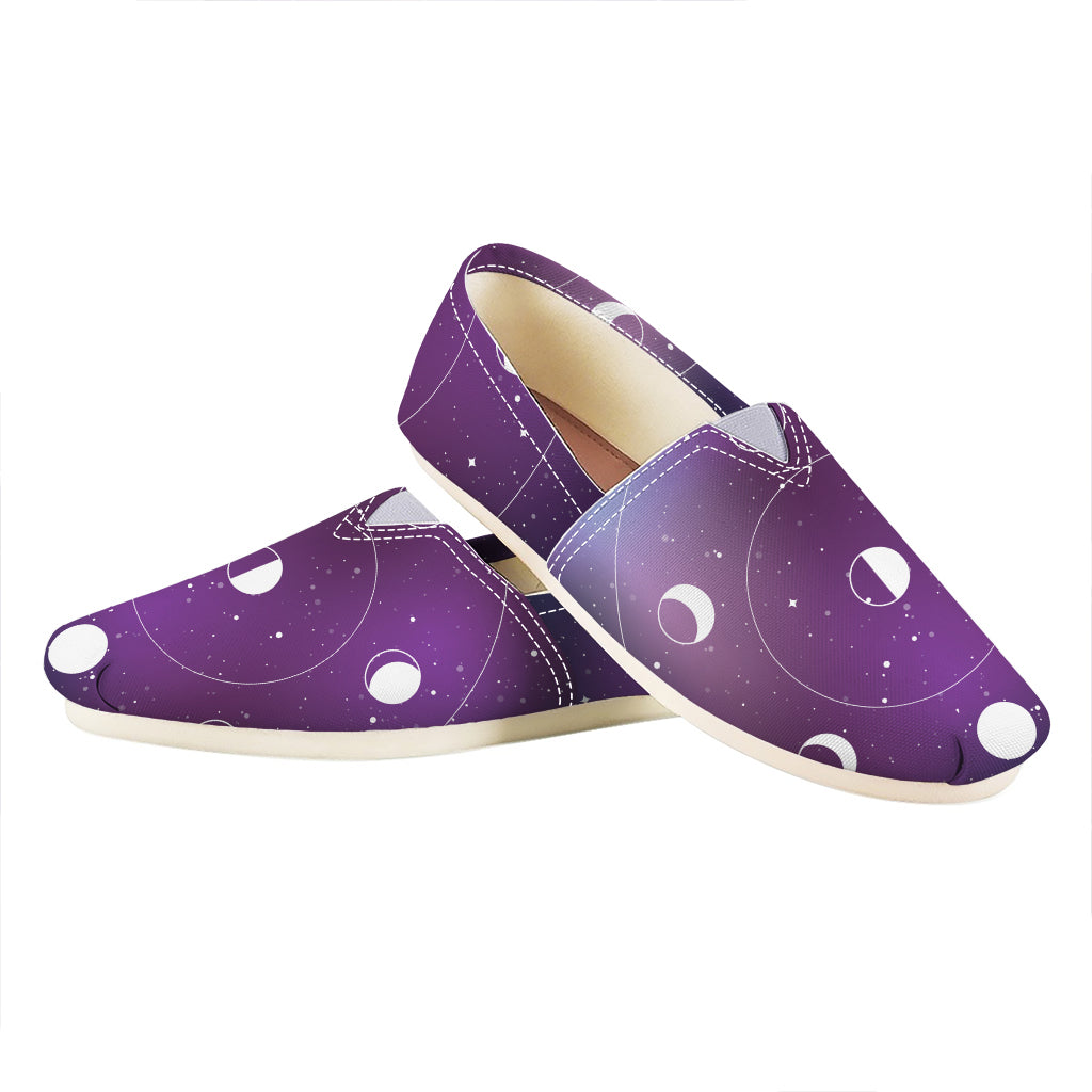 Galaxy Moon Phase Print Casual Shoes