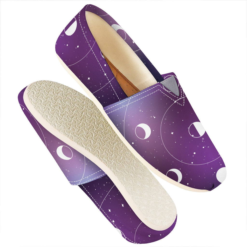Galaxy Moon Phase Print Casual Shoes