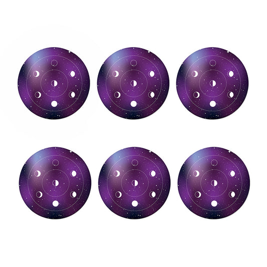 Galaxy Moon Phase Print Coaster Set